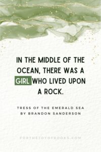 Tress of the Emerald Sea Opening Sentence with green spore sea