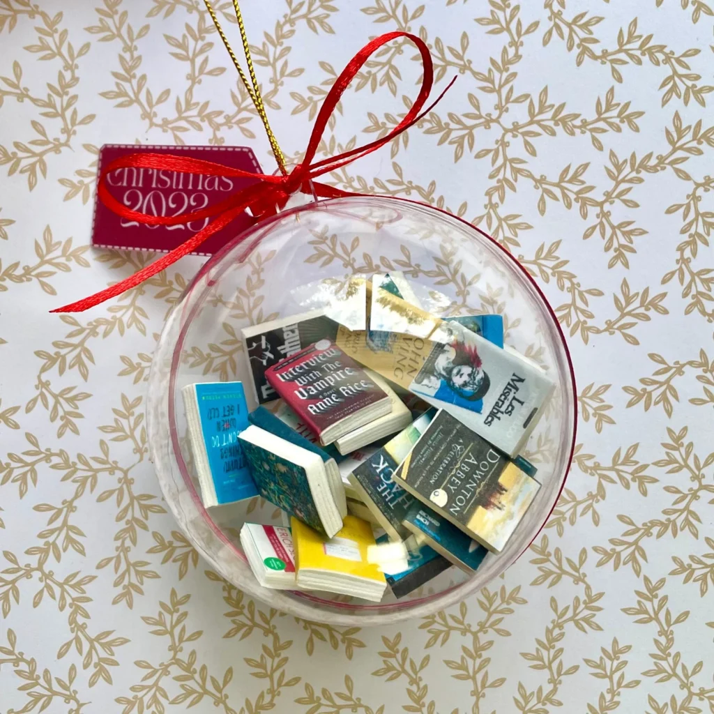 Custom Miniature Book Ornament