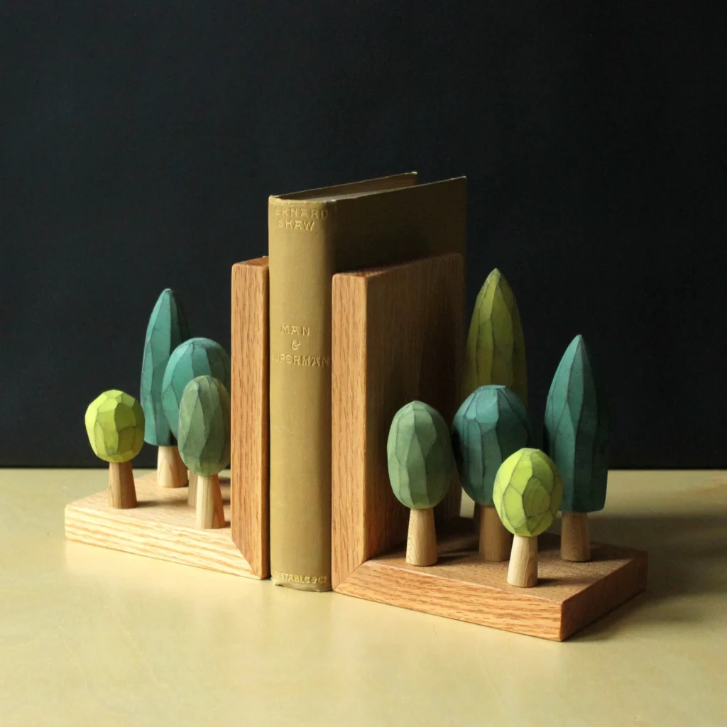 Hand Carved Bookends